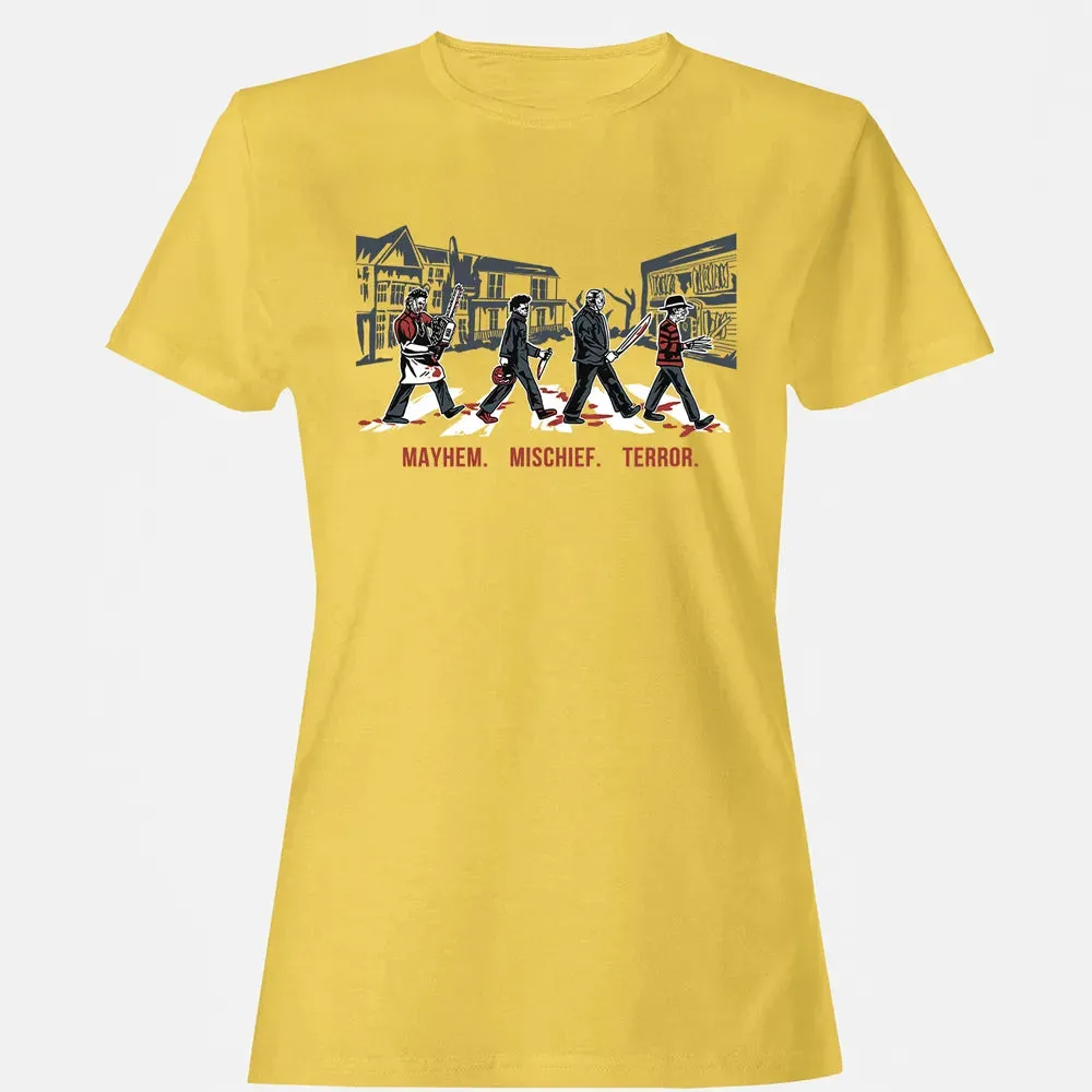 Mayhem. Mischief. Terror Women's T-shirt - 4
