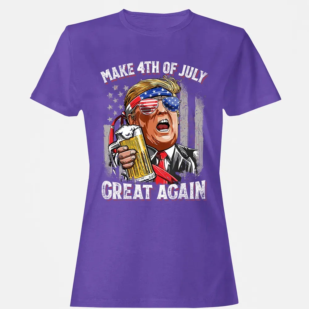 Make 4th of July Great Again  Trump Men Women Beer Women's T-shirt - 12