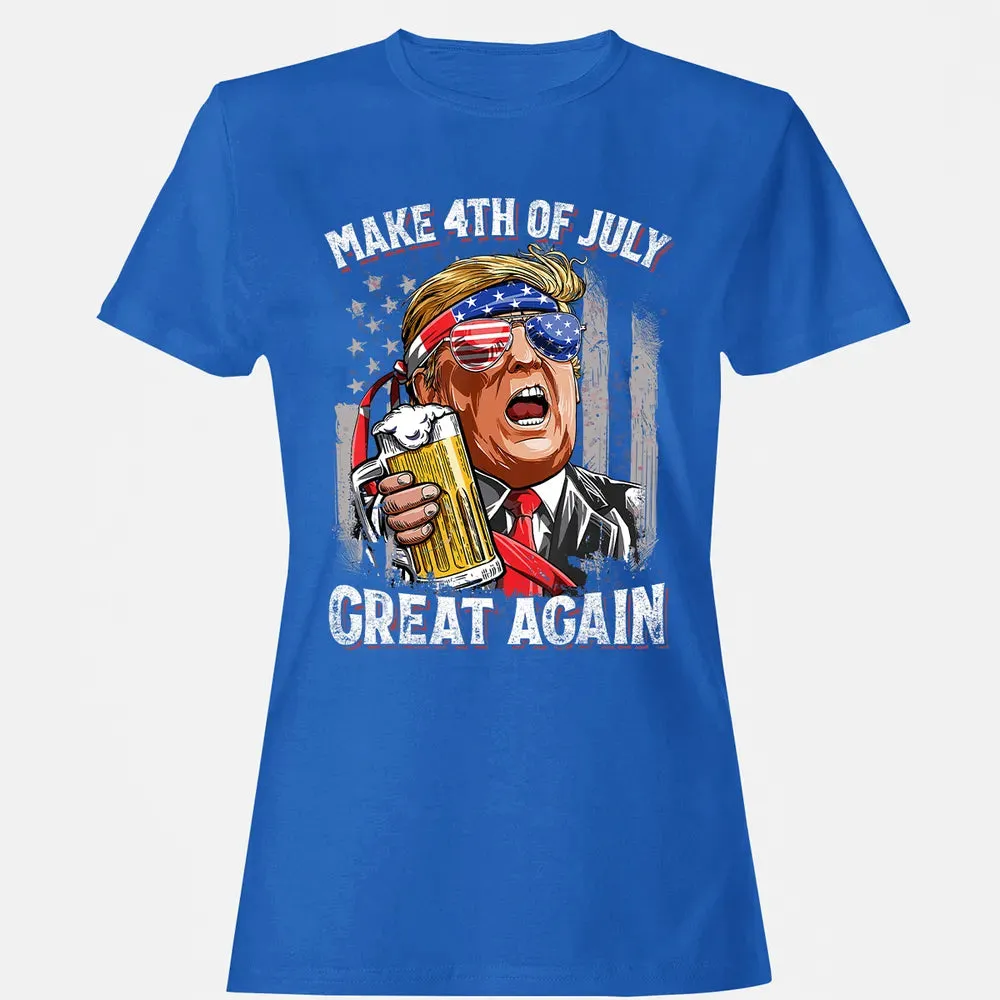 Make 4th of July Great Again  Trump Men Women Beer Women's T-shirt - 14