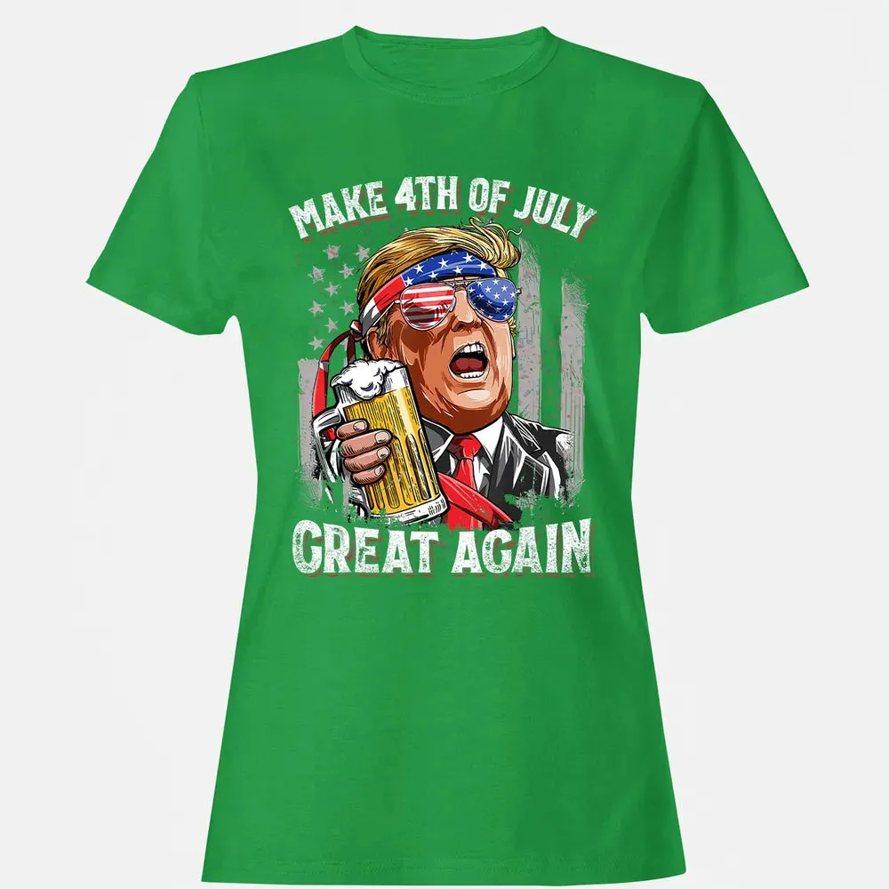 Make 4th of July Great Again  Trump Men Women Beer Women's T-shirt - 7