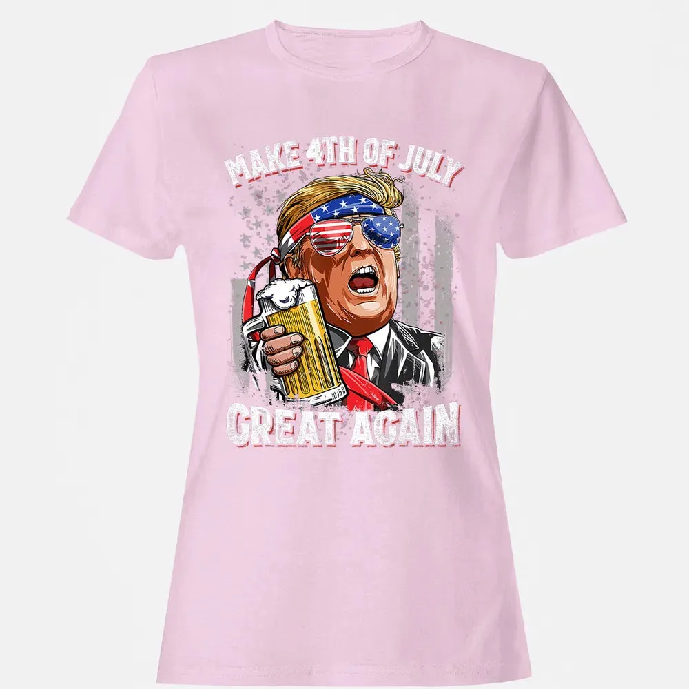 Make 4th of July Great Again  Trump Men Women Beer Women's T-shirt - 9