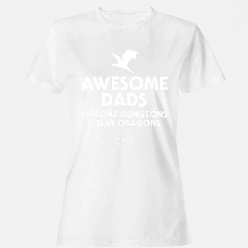 Awesome Dads Slay Dragons Women's T-shirt - 16