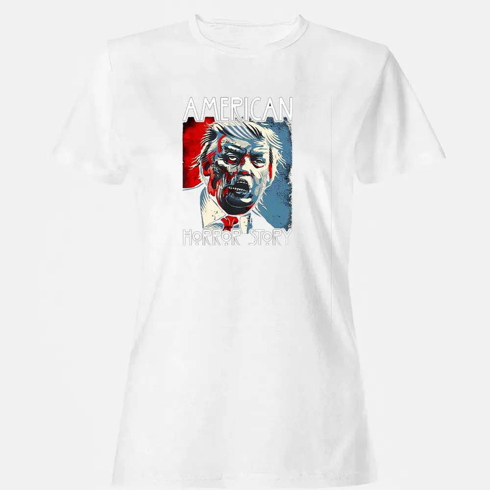 Funny Halloween Anti Trump Horror Story Americas Hated Dude Women's T-shirt - 16