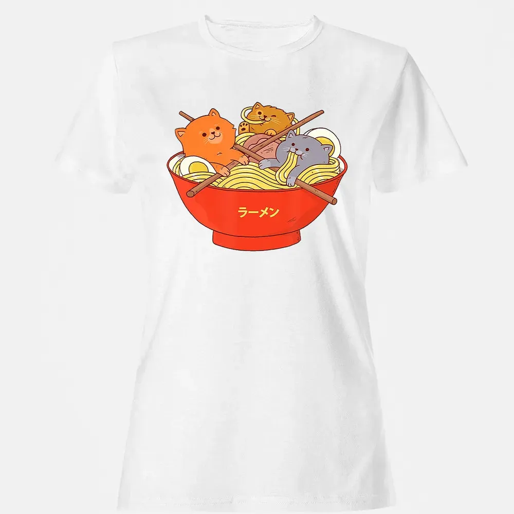 Kawaii Anime Ca Japanese Ramen Noodles Gift T Women's T-shirt - 16