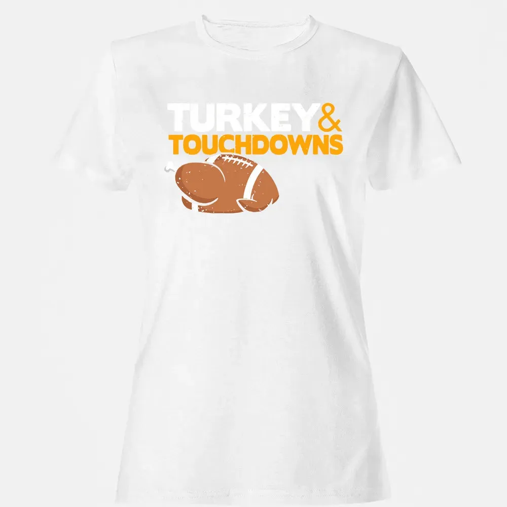 Turkey and Touchdowns Women's T-shirt - 16