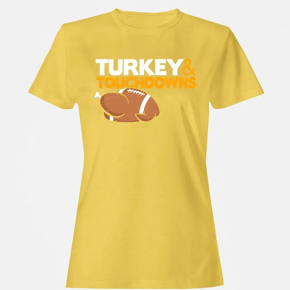 Turkey and Touchdowns Women's T-shirt - 4