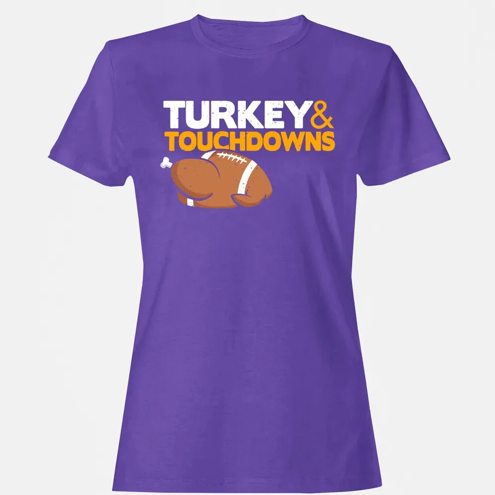 Turkey and Touchdowns Women's T-shirt - 12