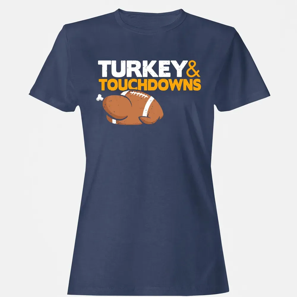 Turkey and Touchdowns Women's T-shirt - 10