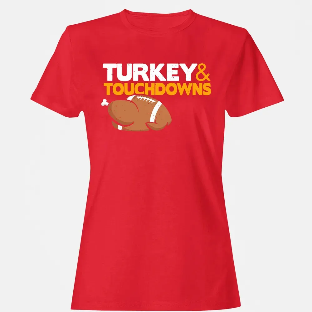Turkey and Touchdowns Women's T-shirt - 13