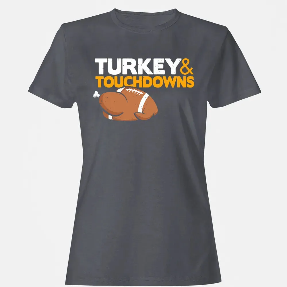 Turkey and Touchdowns Women's T-shirt - 5