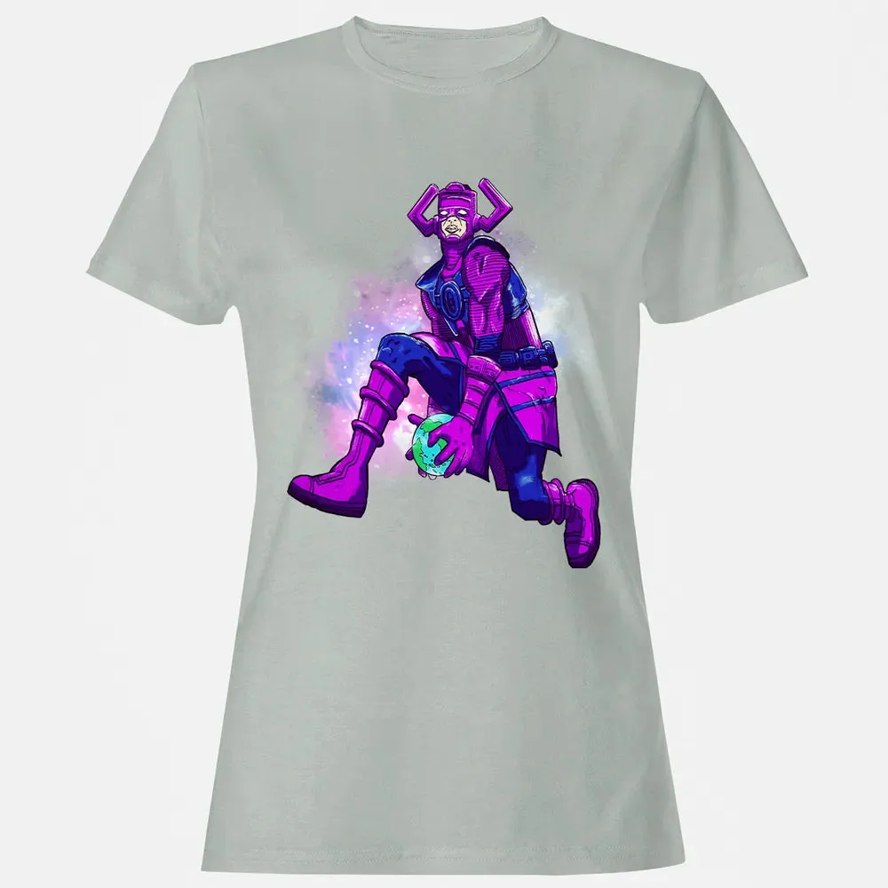 Galactus dunking earth in a black hole Women's T-shirt - 2
