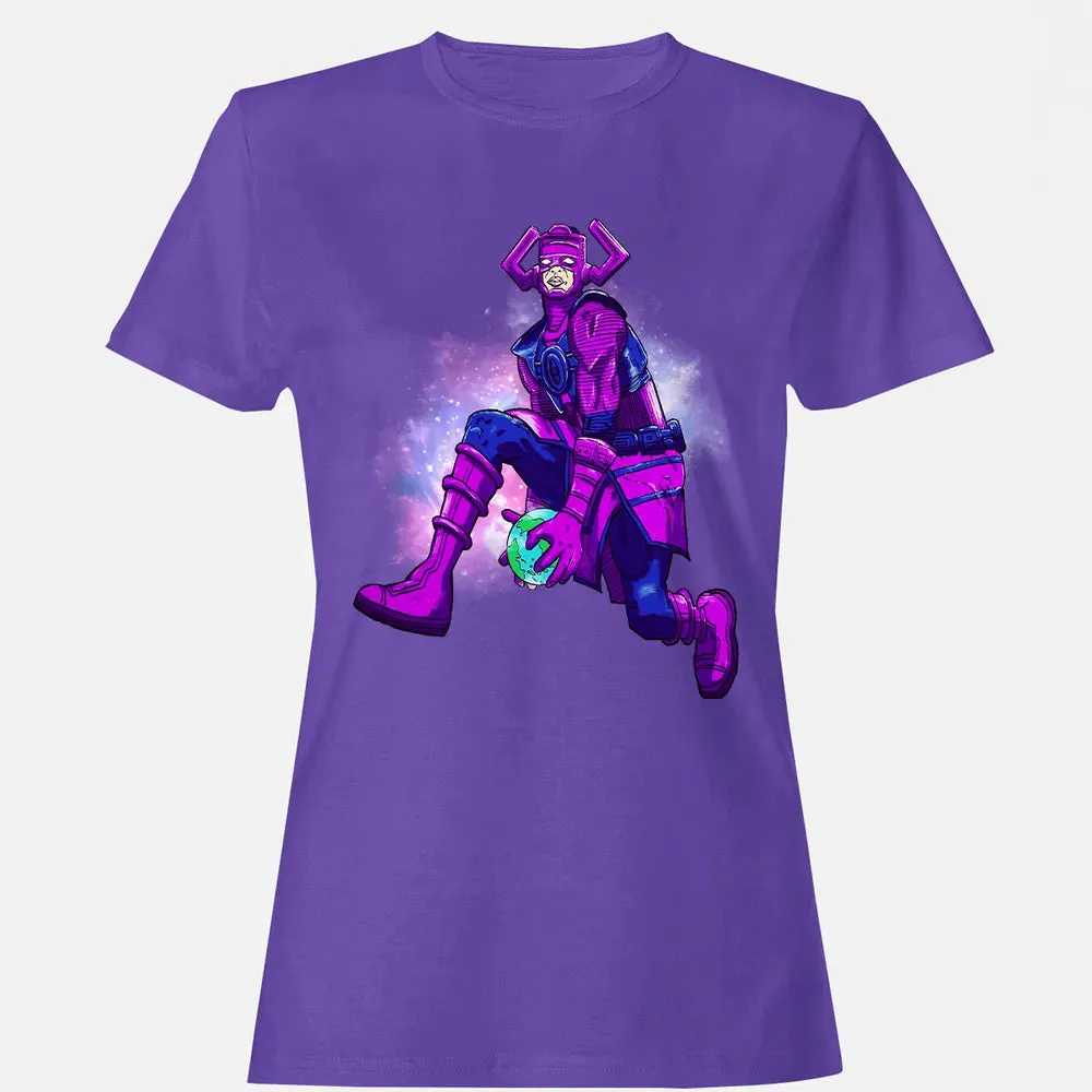 Galactus dunking earth in a black hole Women's T-shirt - 12
