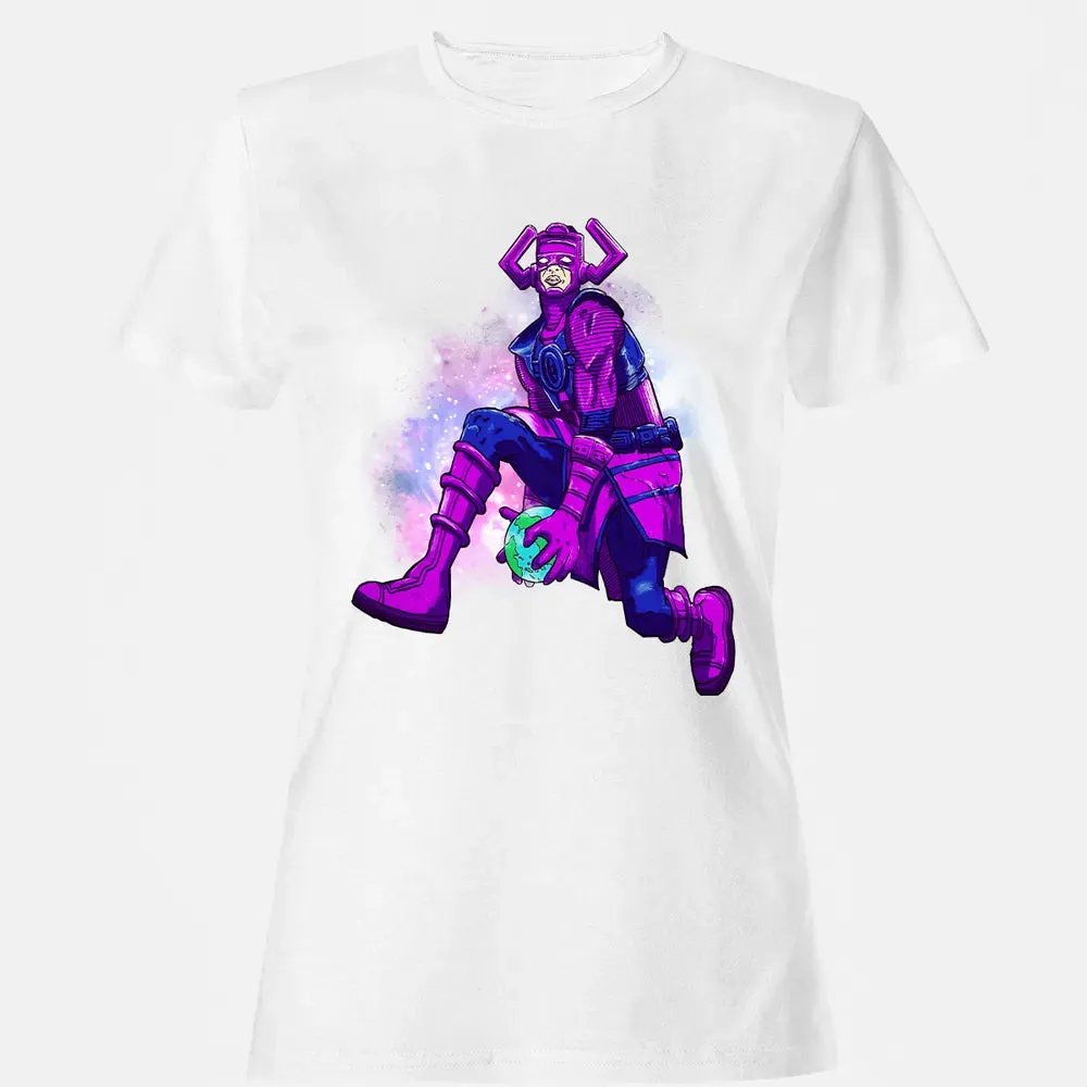 Galactus dunking earth in a black hole Women's T-shirt - 16