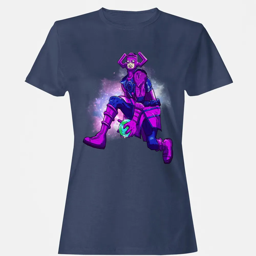 Galactus dunking earth in a black hole Women's T-shirt - 10