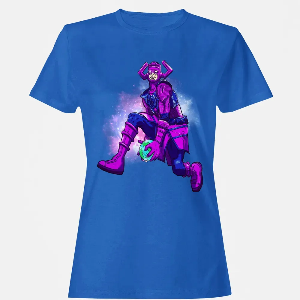 Galactus dunking earth in a black hole Women's T-shirt - 14