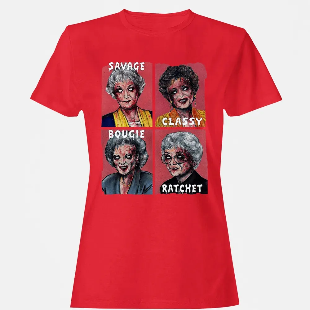 Savage. Classy. Bougie. Ratchet. Women's T-shirt - 13