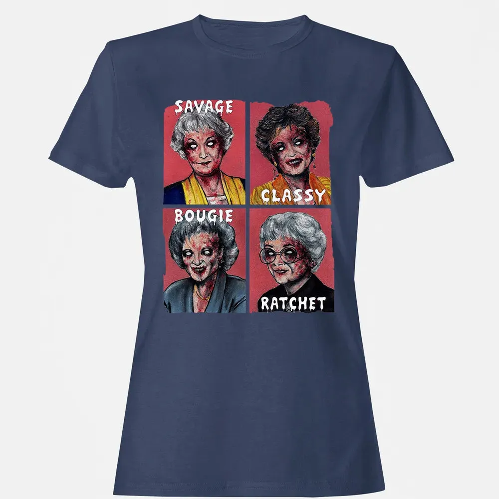 Savage. Classy. Bougie. Ratchet. Women's T-shirt - 10
