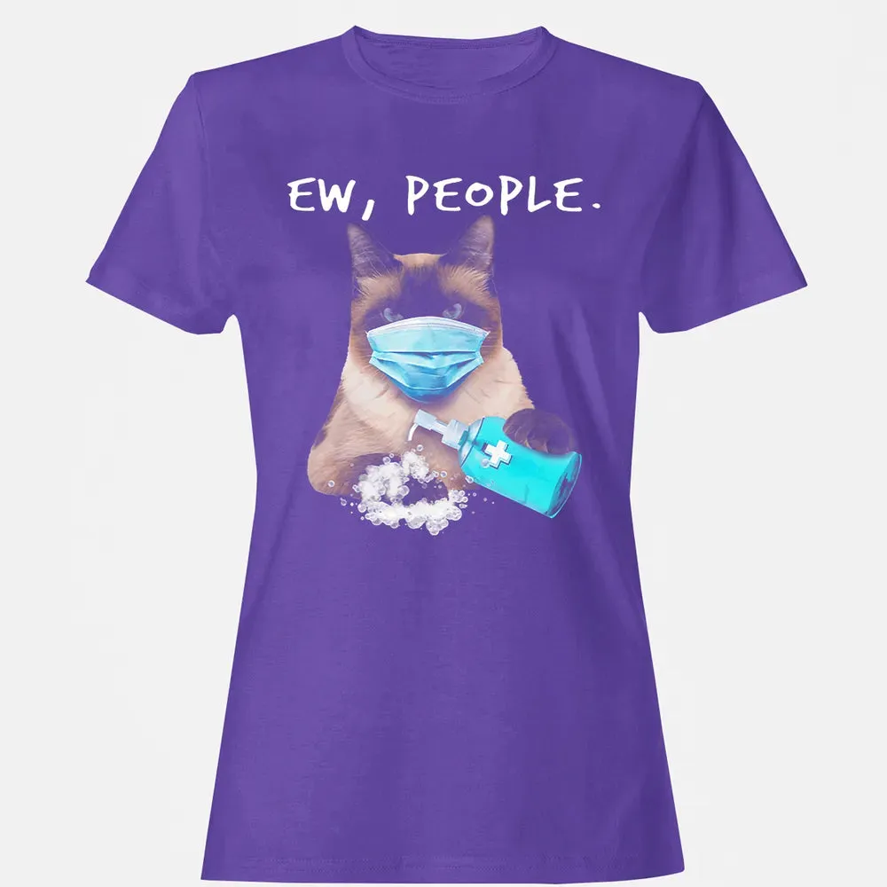 Siamese Cat Ew People Dog Wearing A Face Mask Women's T-shirt - 12