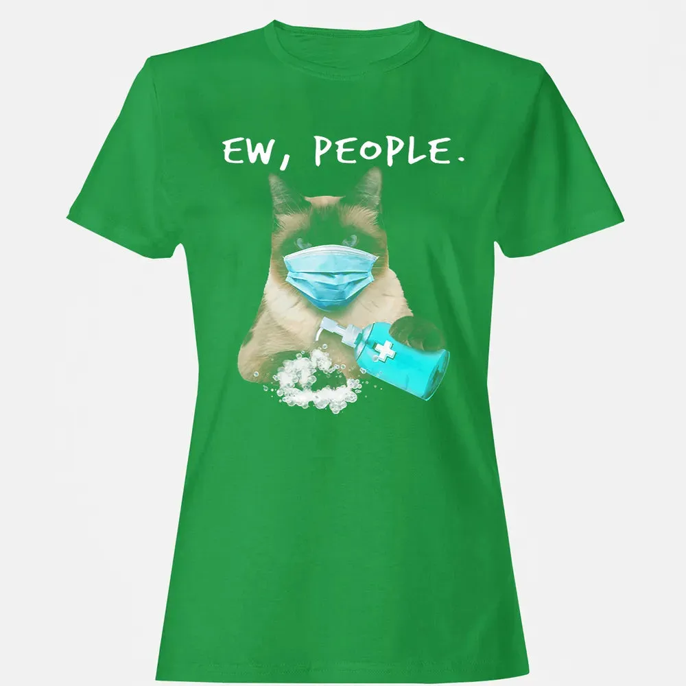 Siamese Cat Ew People Dog Wearing A Face Mask Women's T-shirt - 7