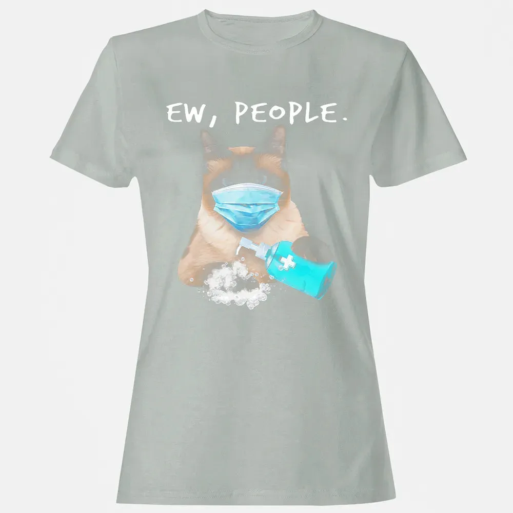 Siamese Cat Ew People Dog Wearing A Face Mask Women's T-shirt - 2