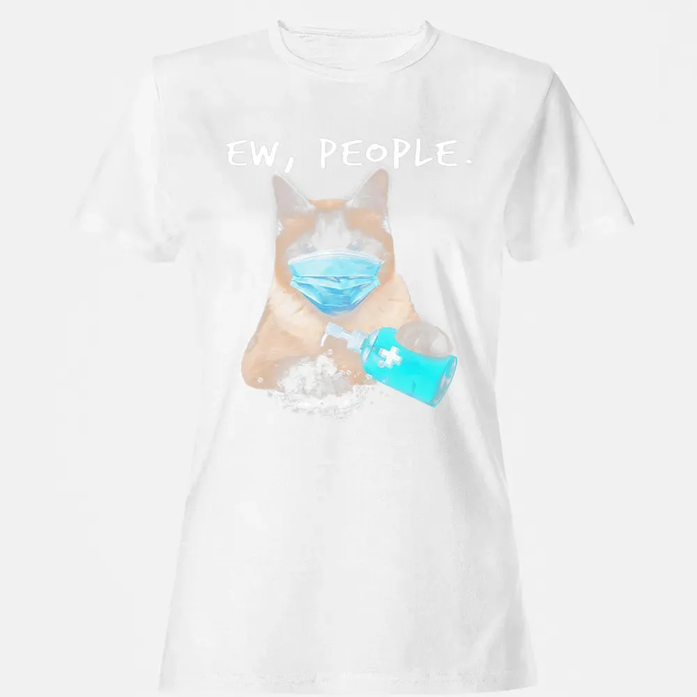 Siamese Cat Ew People Dog Wearing A Face Mask Women's T-shirt - 16