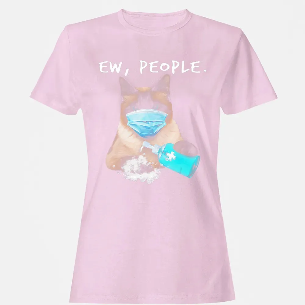 Siamese Cat Ew People Dog Wearing A Face Mask Women's T-shirt - 9