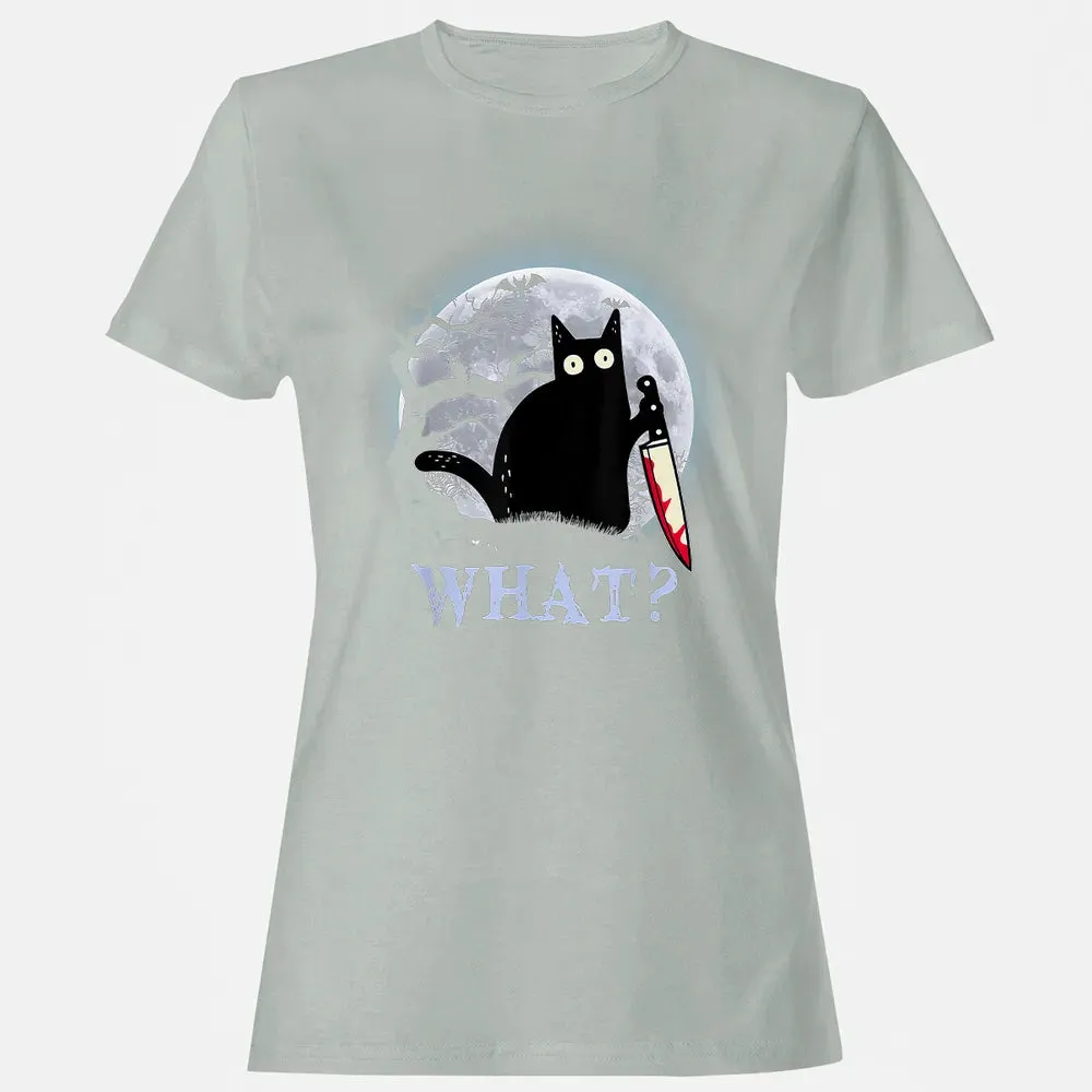 Cat What? Murderous Halloween Women's T-shirt - 2