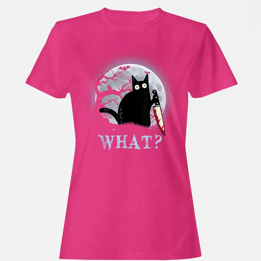 Cat What? Murderous Halloween Women's T-shirt - 6