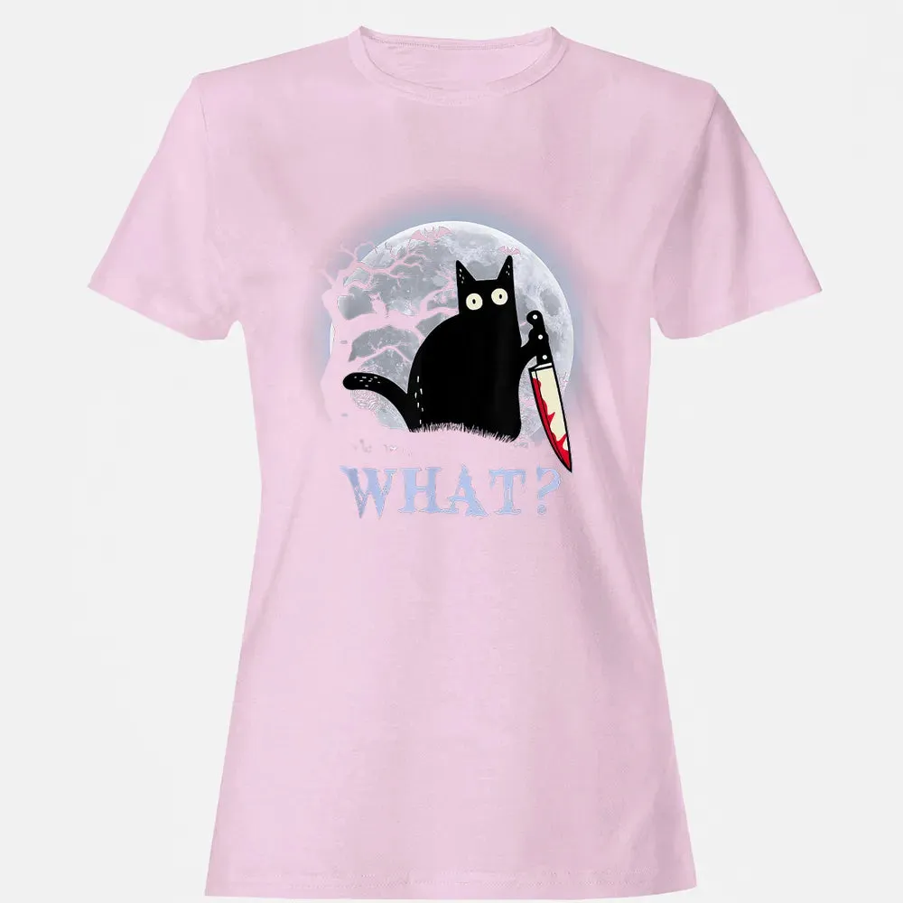Cat What? Murderous Halloween Women's T-shirt - 9