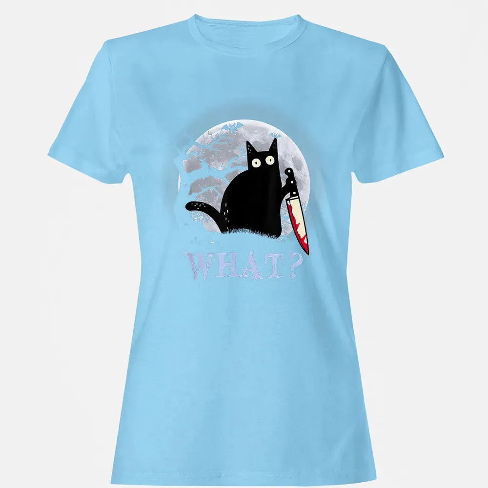 Cat What? Murderous Halloween Women's T-shirt - 8