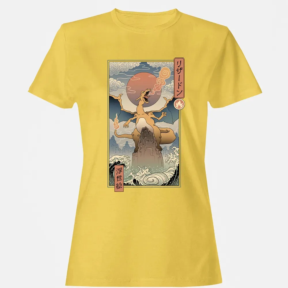 Charizard Ukiyo-e Women's T-shirt - 4