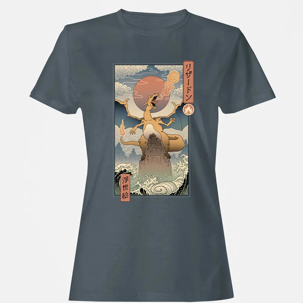 Charizard Ukiyo-e Women's T-shirt - 3