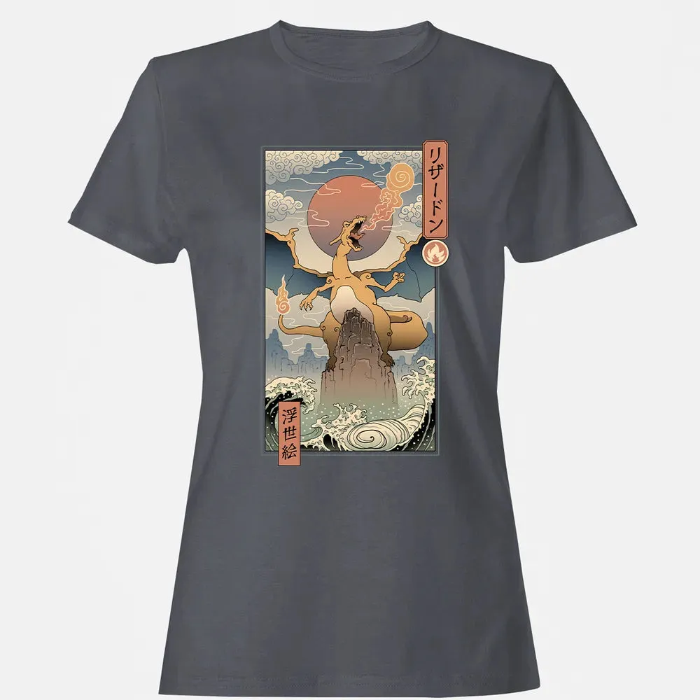 Charizard Ukiyo-e Women's T-shirt - 5