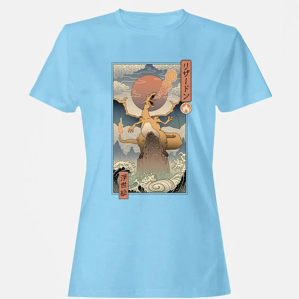 Charizard Ukiyo-e Women's T-shirt - 8