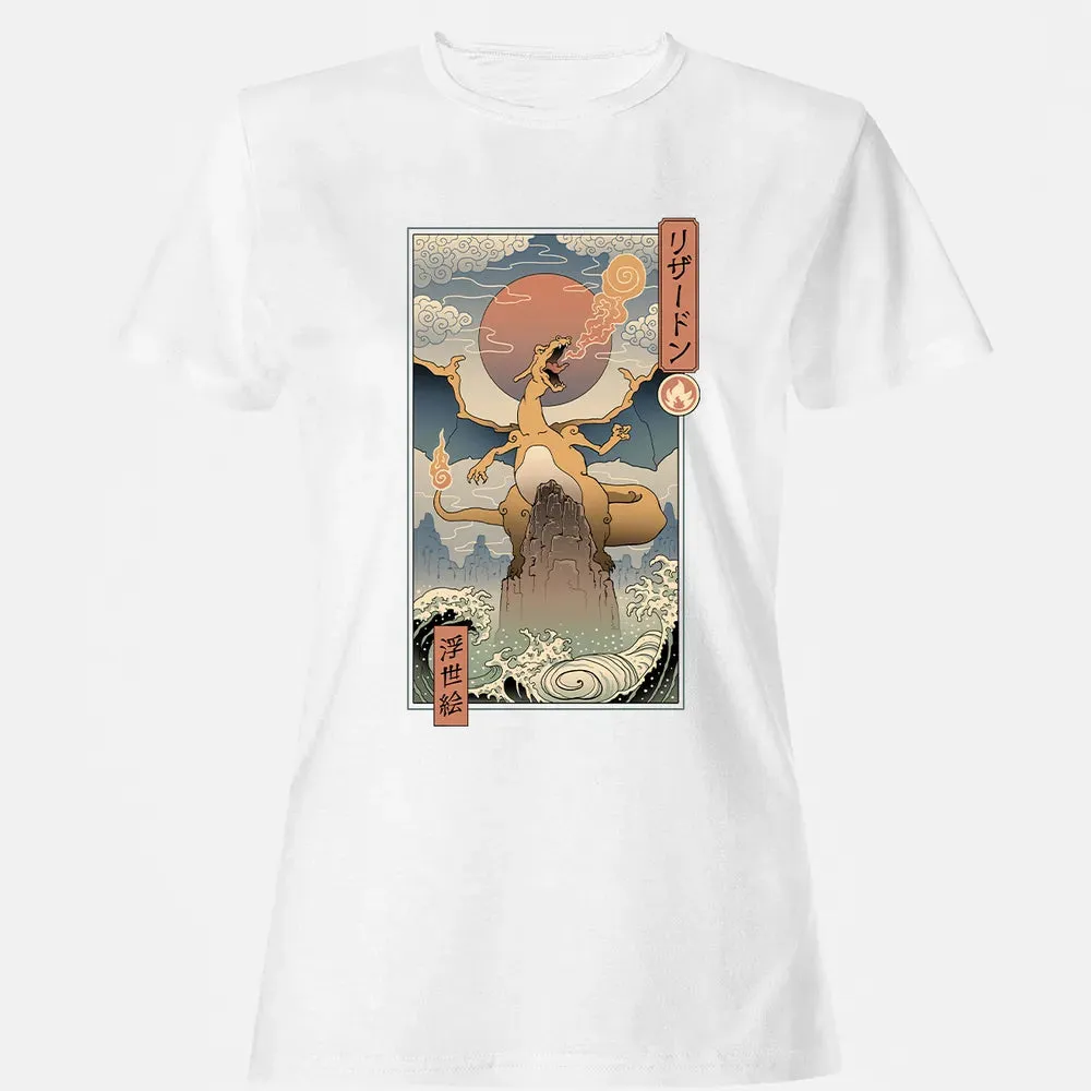 Charizard Ukiyo-e Women's T-shirt - 16