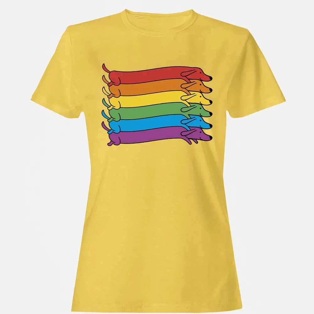 Rainbow Dachshund Pride Flag Women's T-shirt - 4