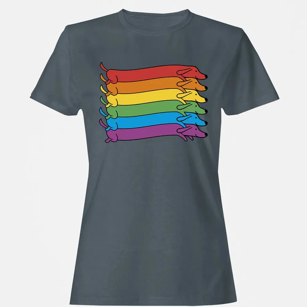 Rainbow Dachshund Pride Flag Women's T-shirt - 3