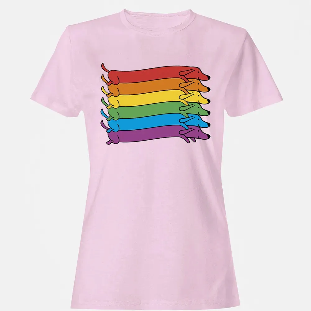 Rainbow Dachshund Pride Flag Women's T-shirt - 9
