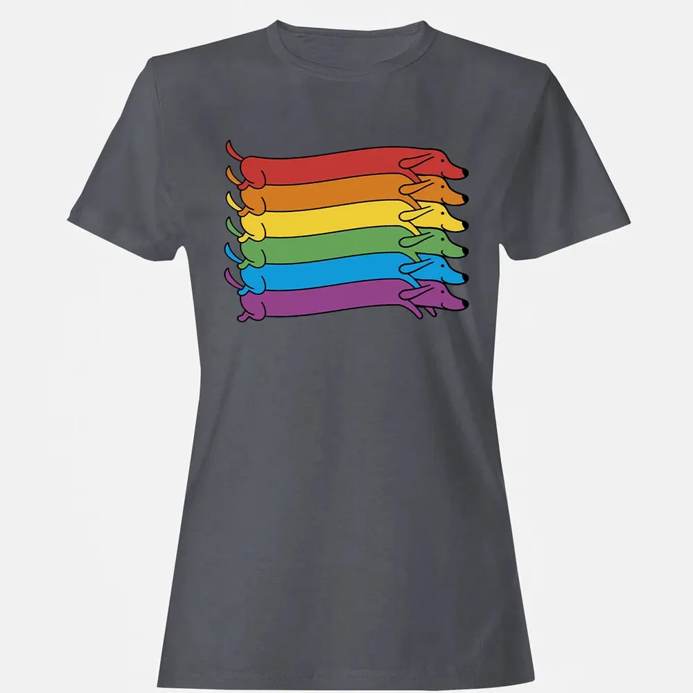 Rainbow Dachshund Pride Flag Women's T-shirt - 5