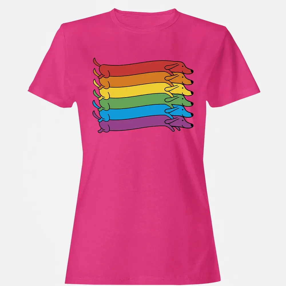 Rainbow Dachshund Pride Flag Women's T-shirt - 6