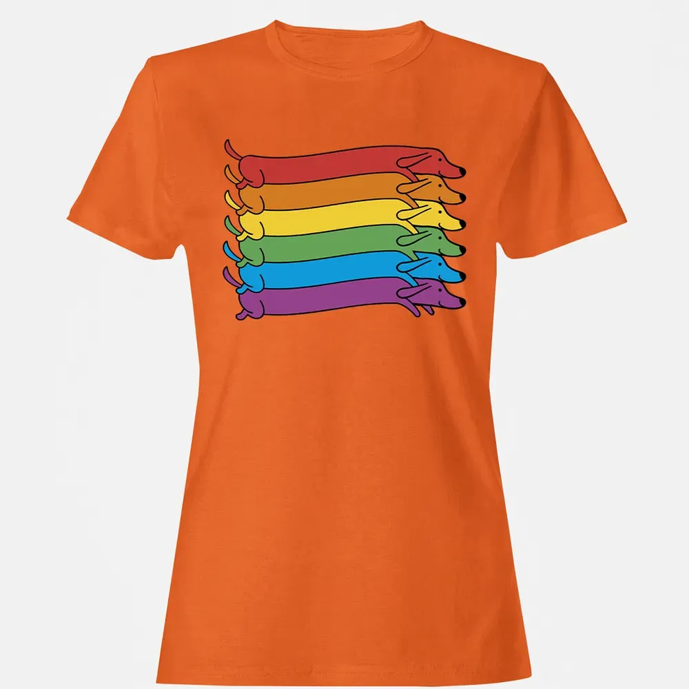 Rainbow Dachshund Pride Flag Women's T-shirt - 11