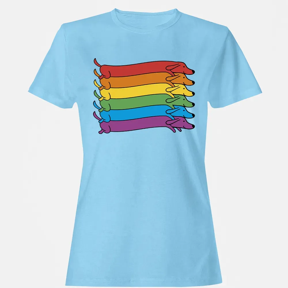 Rainbow Dachshund Pride Flag Women's T-shirt - 8