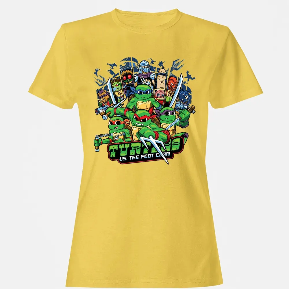 Turtles vs Foot Clan Women's T-shirt - 4