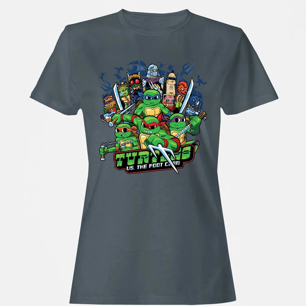 Turtles vs Foot Clan Women's T-shirt - 3