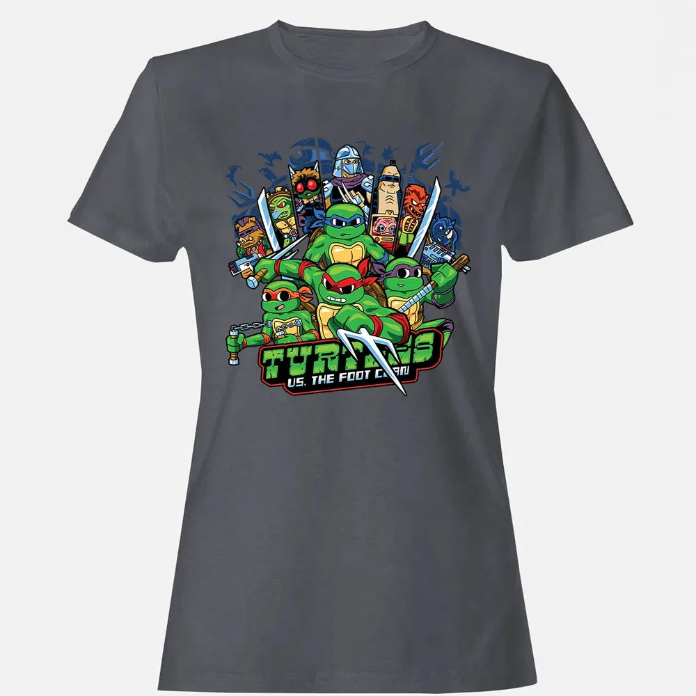 Turtles vs Foot Clan Women's T-shirt - 5