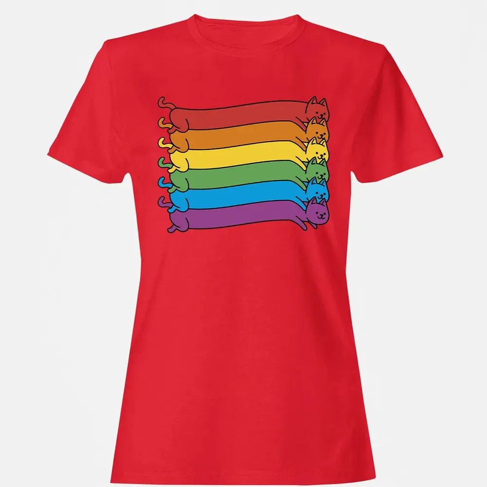 Rainbow Cats Pride Flag Women's T-shirt - 13