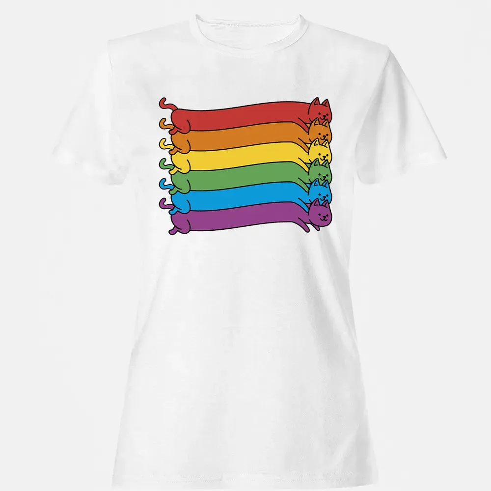 Rainbow Cats Pride Flag Women's T-shirt - 16