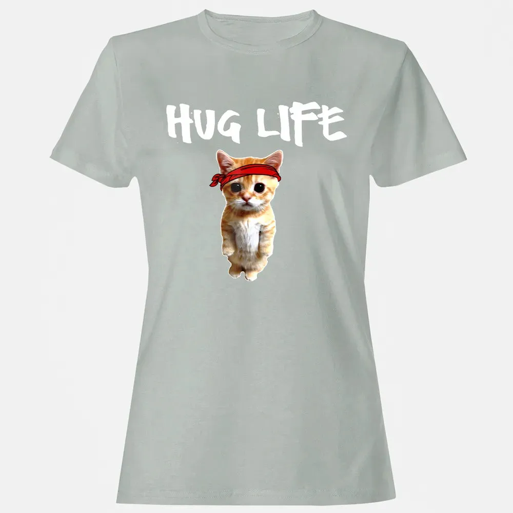 Hug Life    Funny awesome Cool cute cat kitten Women's T-shirt - 2