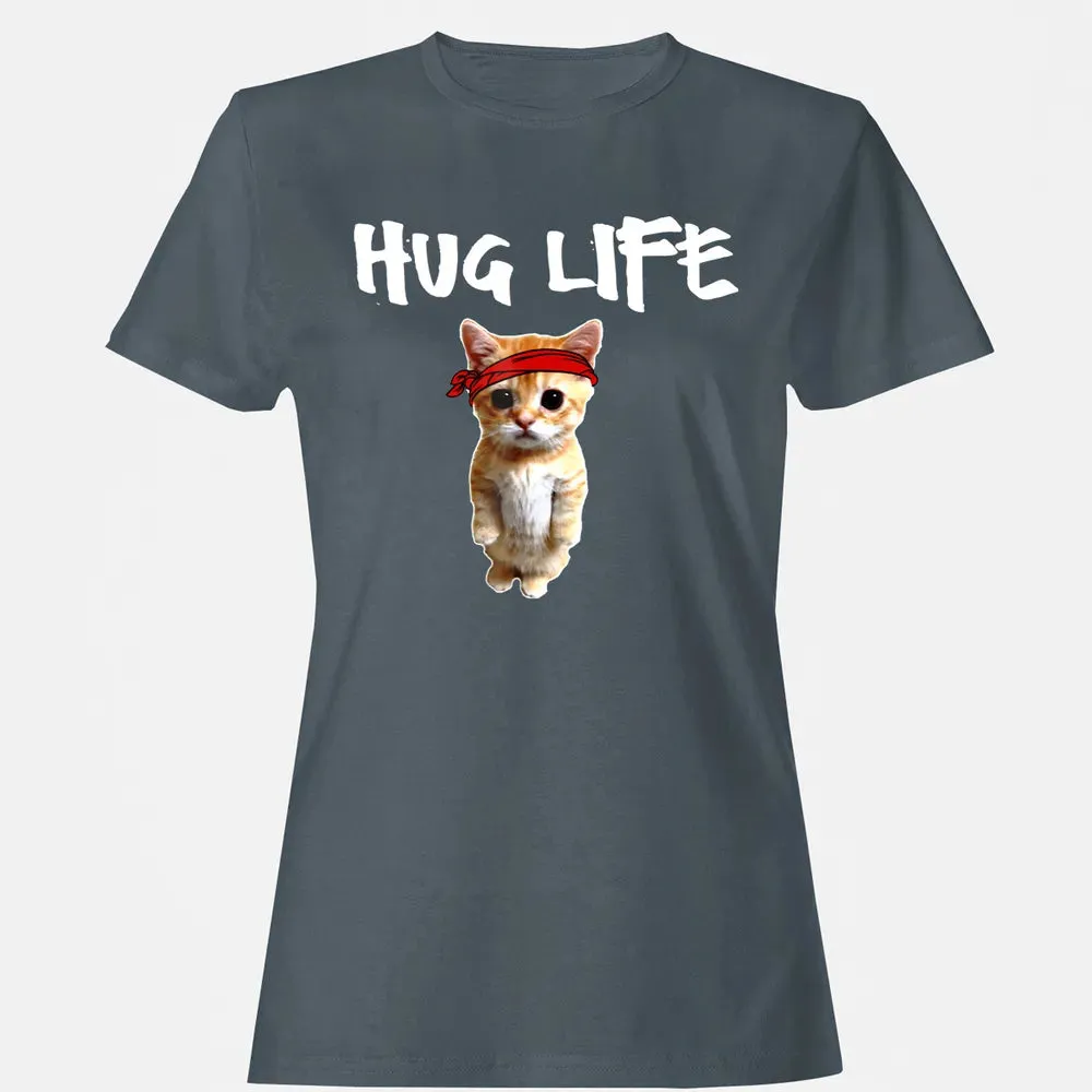 Hug Life    Funny awesome Cool cute cat kitten Women's T-shirt - 3