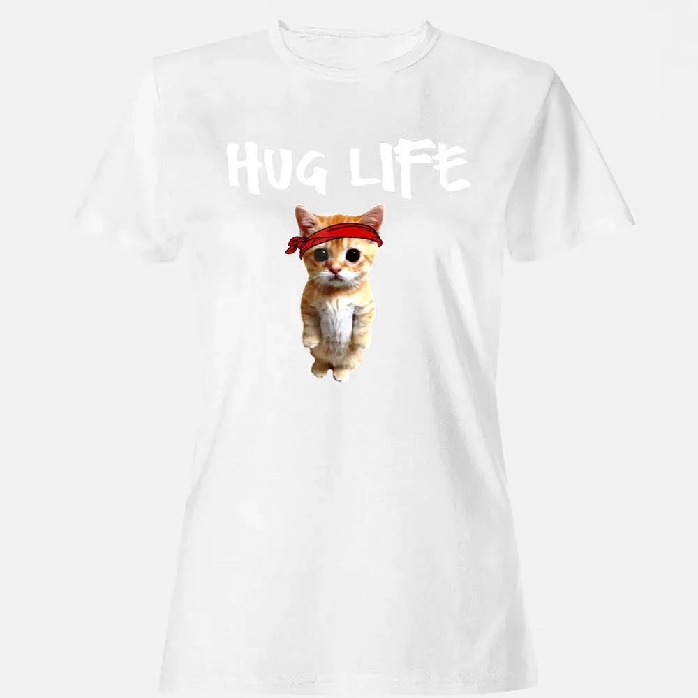 Hug Life    Funny awesome Cool cute cat kitten Women's T-shirt - 16